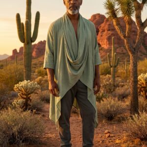 Oversized wrap shirt